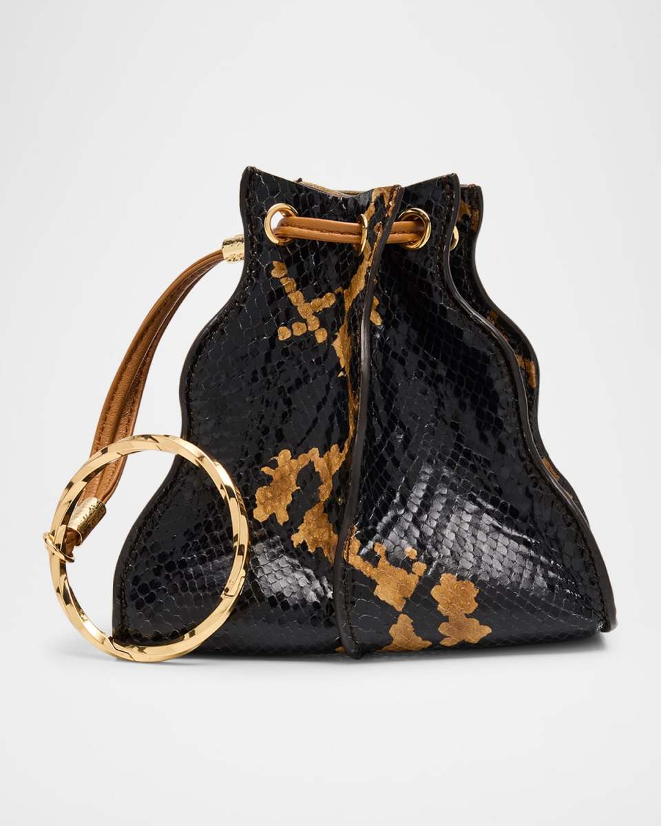 Adria Pleated Wave Pochette Wristlet